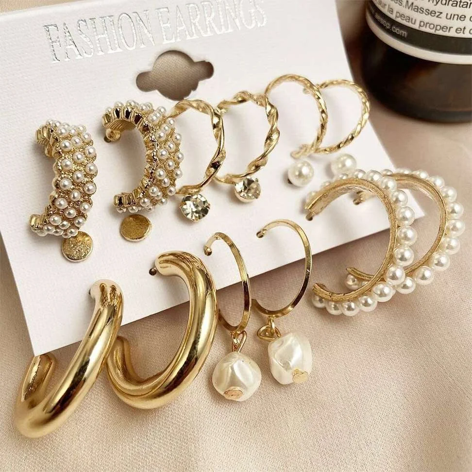 Metal Stud Earring, Hoop Earring