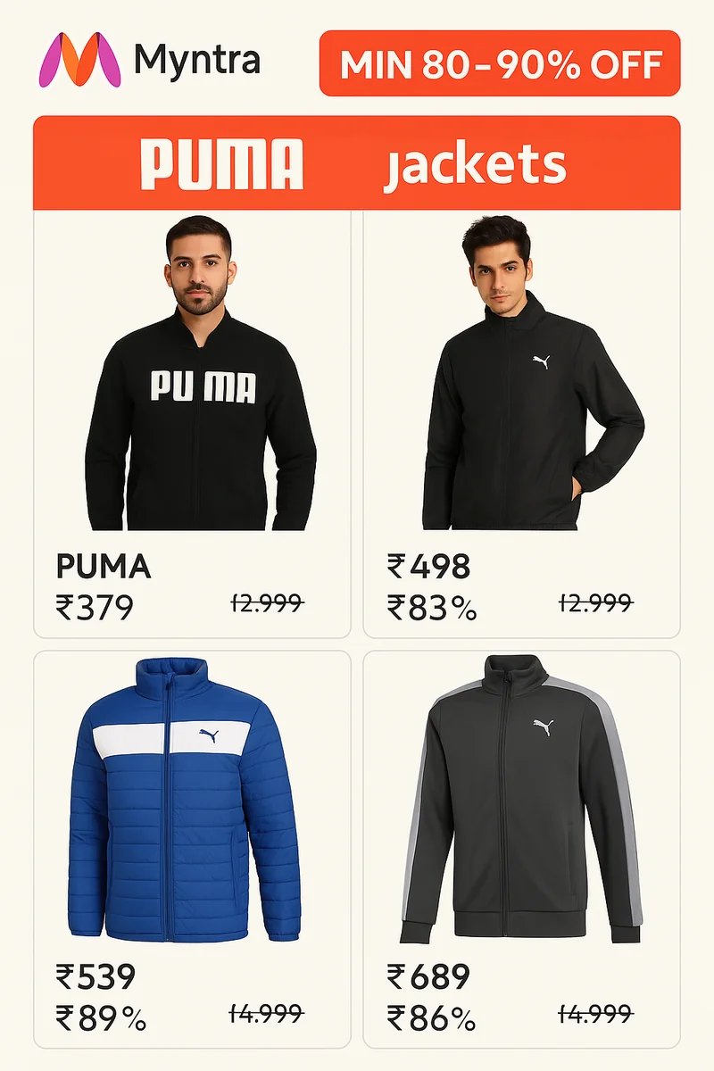 Up to 70% Off on Puma Jackets