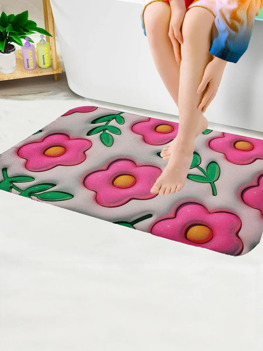 Elanza Microfibre Anti-Skid Bath Rugs