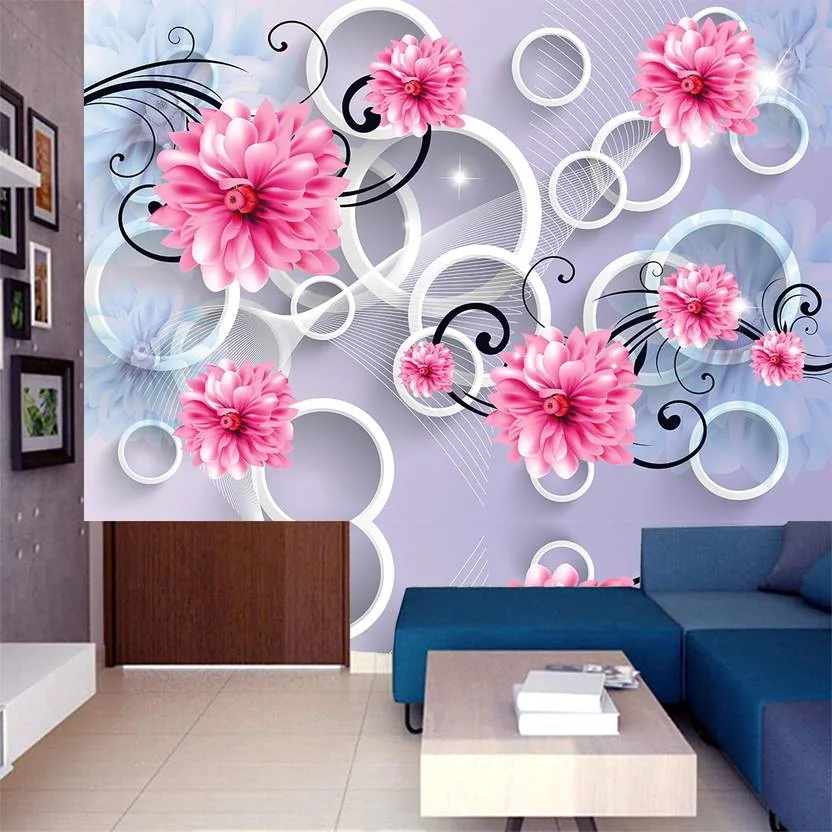 AMBEY DECOR Vinyl Floral & Botanical Multicolor Wallpaper  (L x W: 127 cm x 40 cm, Pack of 2)