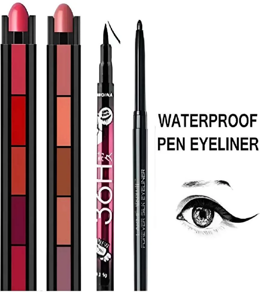 VAGONS RED+NUDE ADDITION POCKET LIPSTICK+36H EYELINER+KAJAL(PACK OF 4 COMBOVAGONS RED+NUDE ADDITION POCKET LIPSTICK+36H EYELINER+KAJAL(PACK OF 4 COMBO