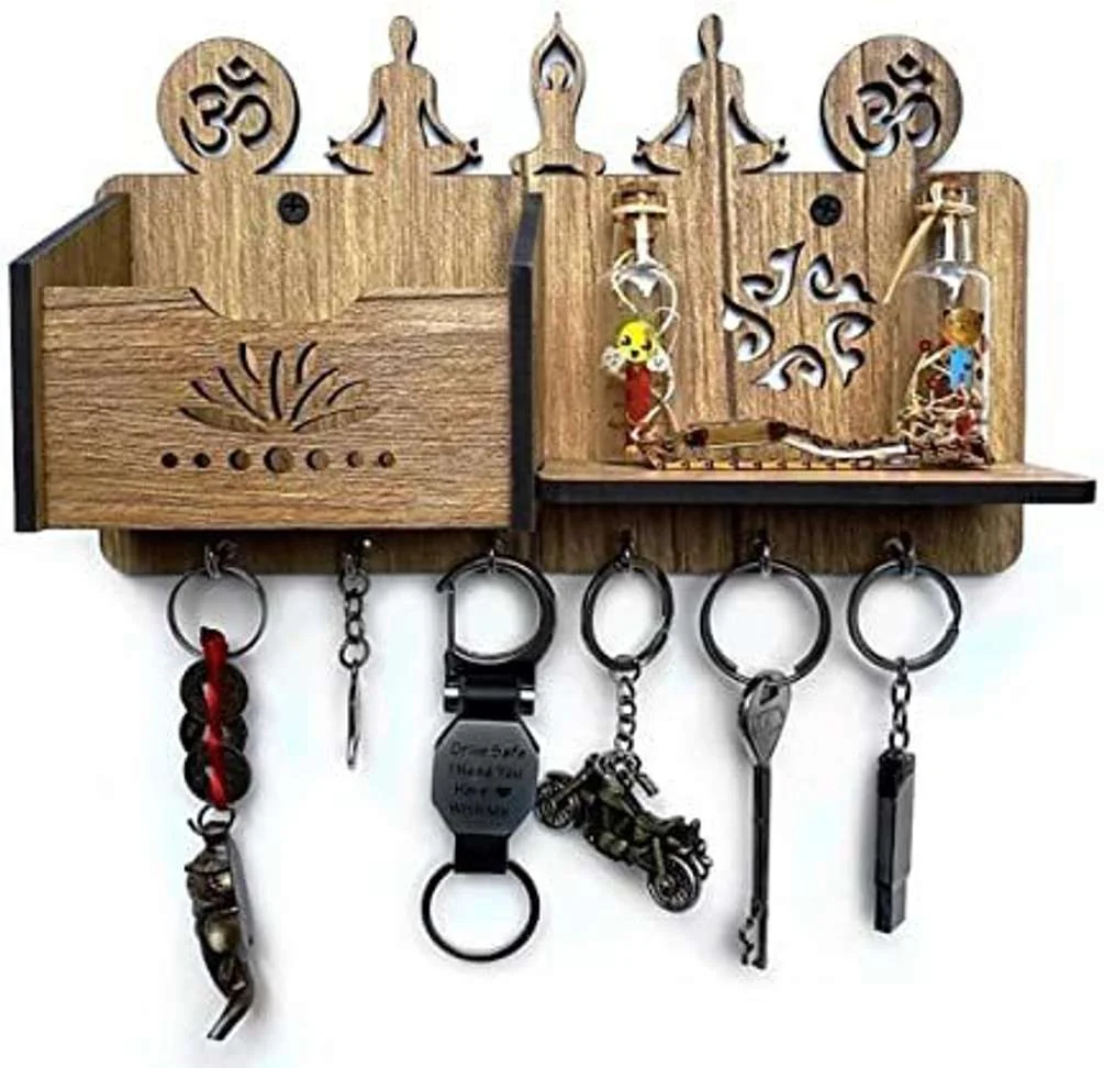 Aayog Creations Yoga004 Key Hanger & 2 Poket Wood Key Holder (7 Hooks, Brown) Wood Key HolderAayog Creations Yoga004 Key Hanger & 2 Poket Wood Key Holder (7 Hooks, Brown) Wood Key Holder
