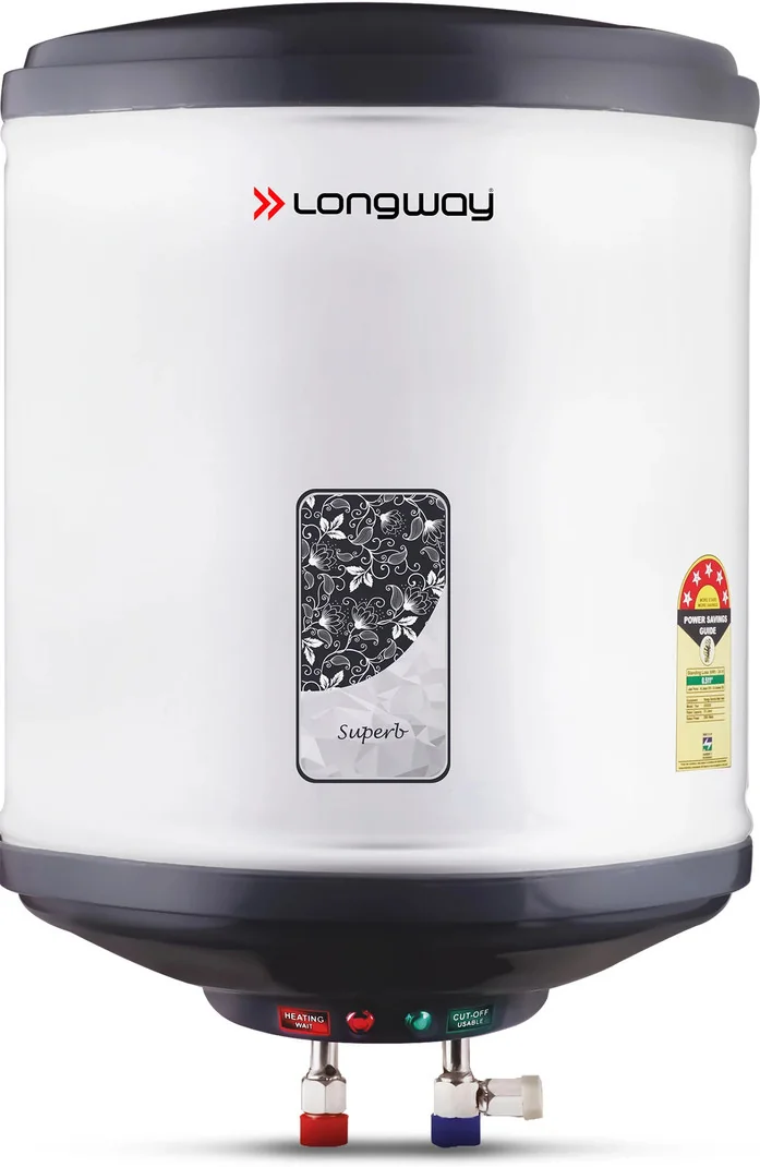 Longway Superb 10 L Storage Water Geyser 5 Star BEE Energy Rating | SS Tank with Anti-Rust Coating | Multi Safety
