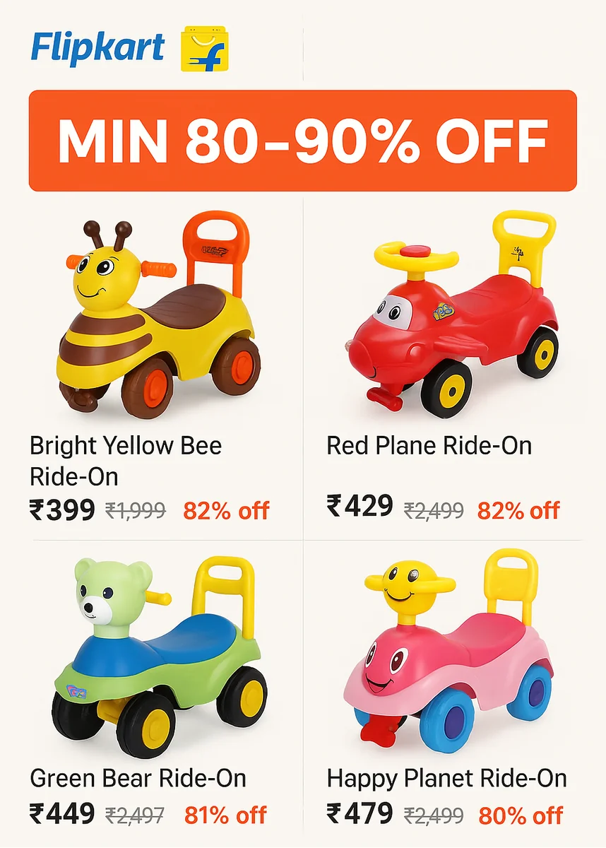 Kids’ Push-Ride Cars Starting at ₹649