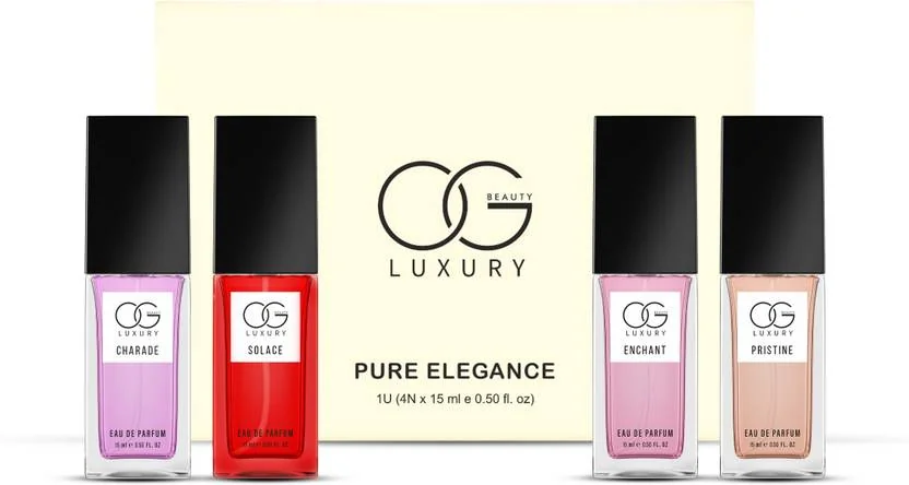 OG BEAUTY LUXURY Pure Elegance Perfume Pack of 4 | Pure Delight | Long Lasting Fragrance Eau de Parfum  -  60 ml  (For Women)