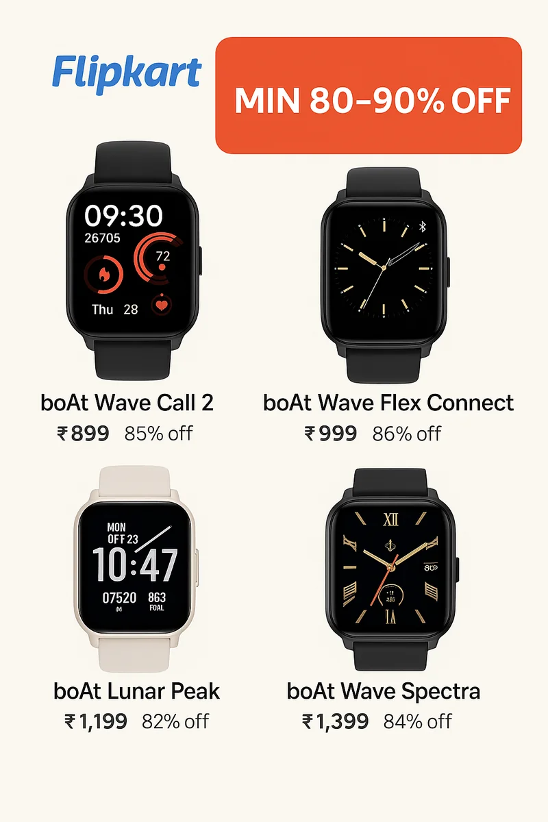 Massive Discounts on boAt Smart Watches