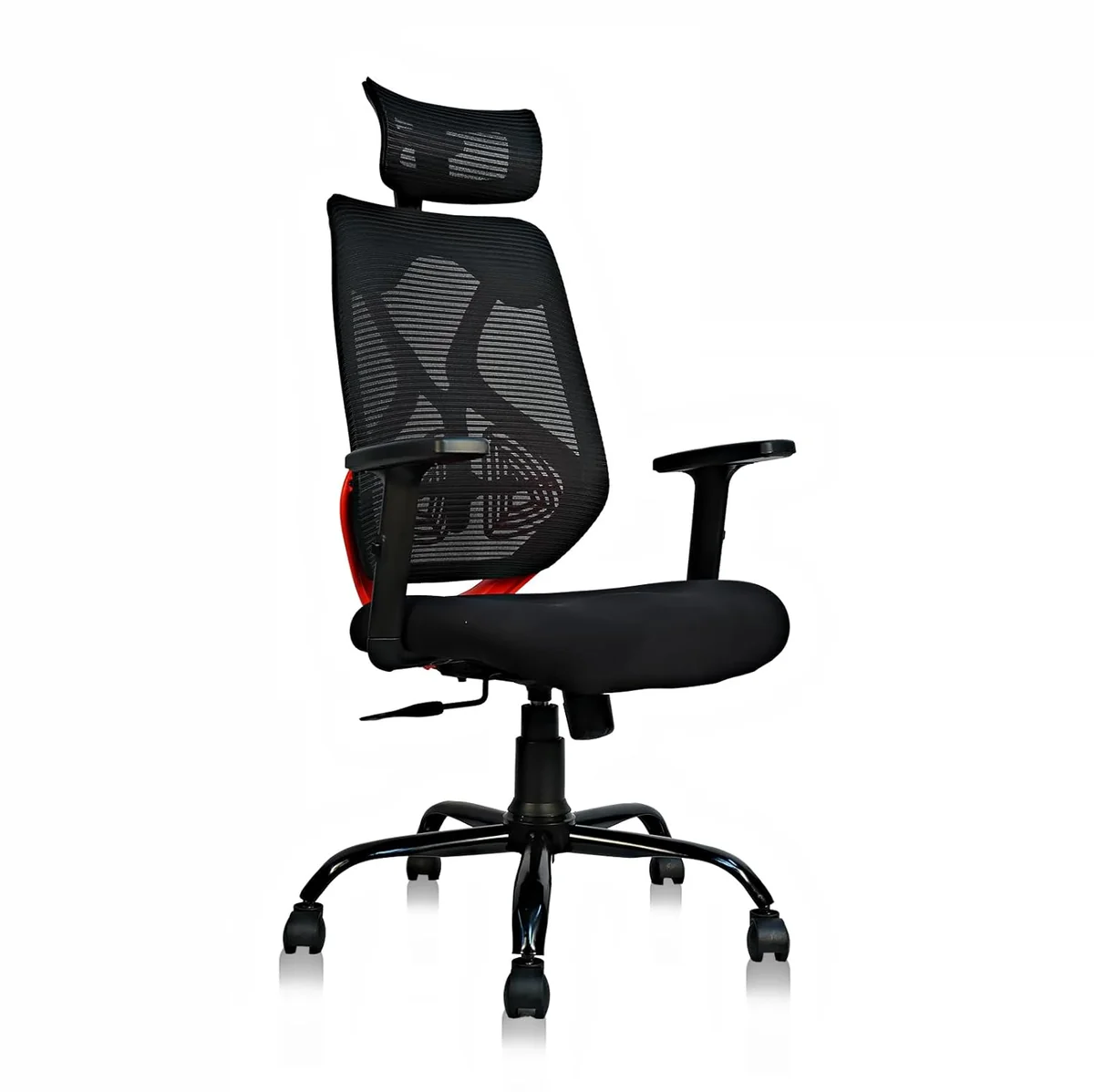 CELLBELL C190 Berlin Office Chair, High Back Mesh Ergonomic Home Office Desk Chair (Red - Black)