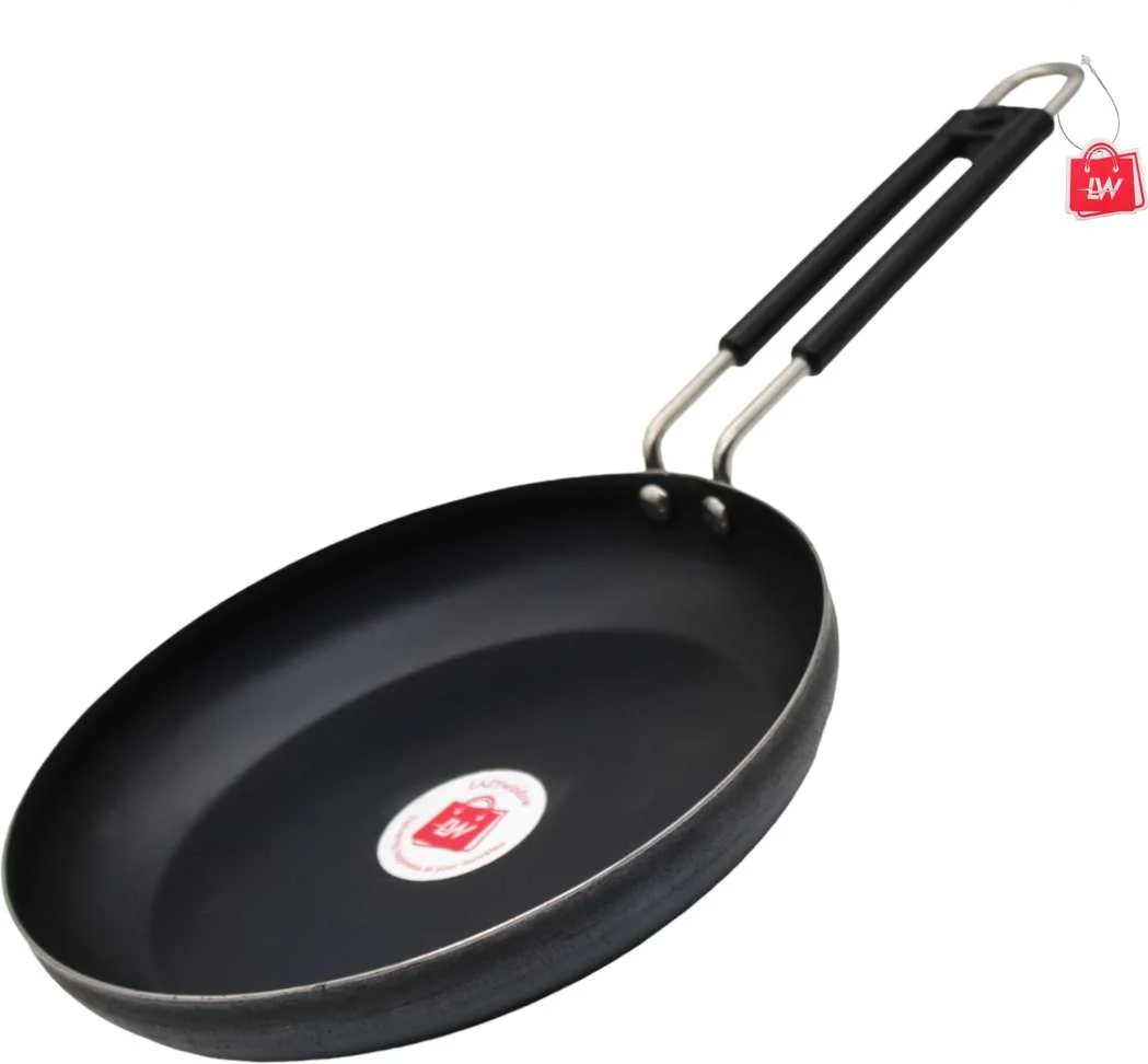 LAZYwindow Superior Quality Iron Fry Pan/ Tadka Pan 21 cm diameter 0.75 L capacityLAZYwindow Superior Quality Iron Fry Pan/ Tadka Pan 21 cm diameter 0.75 L capacity