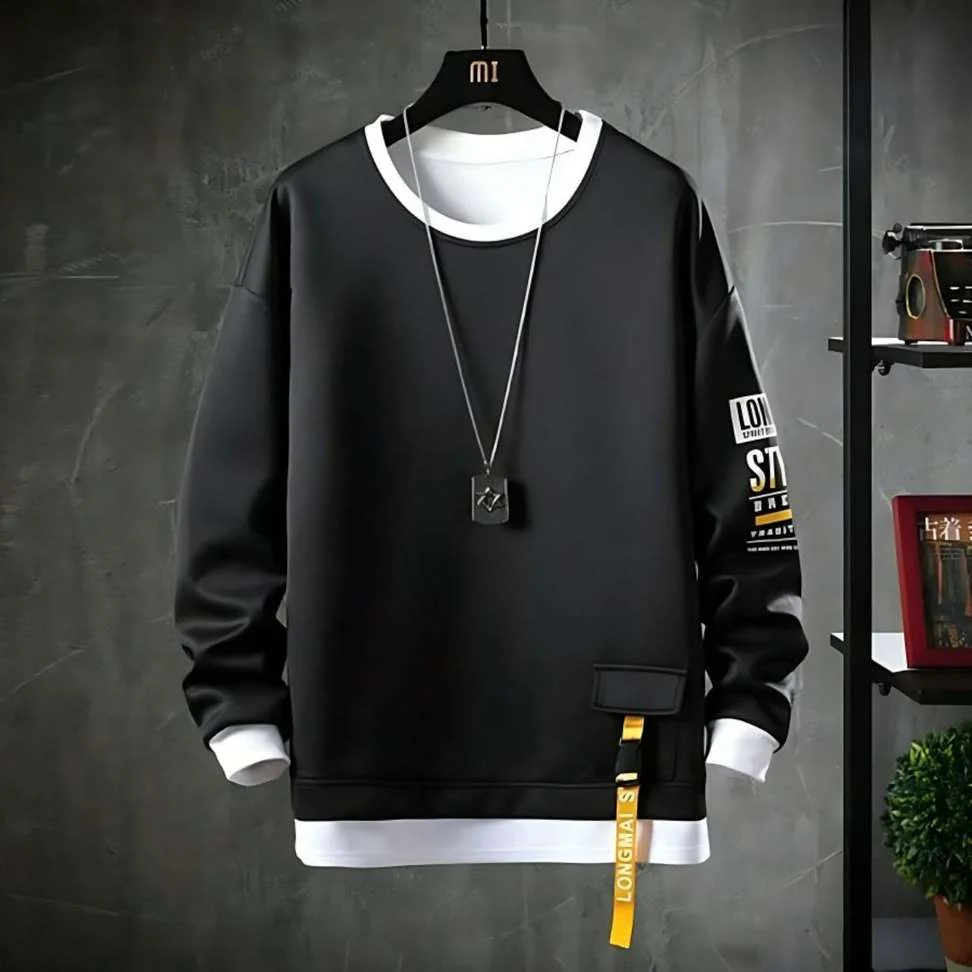 Printed Men Black T-Shirt