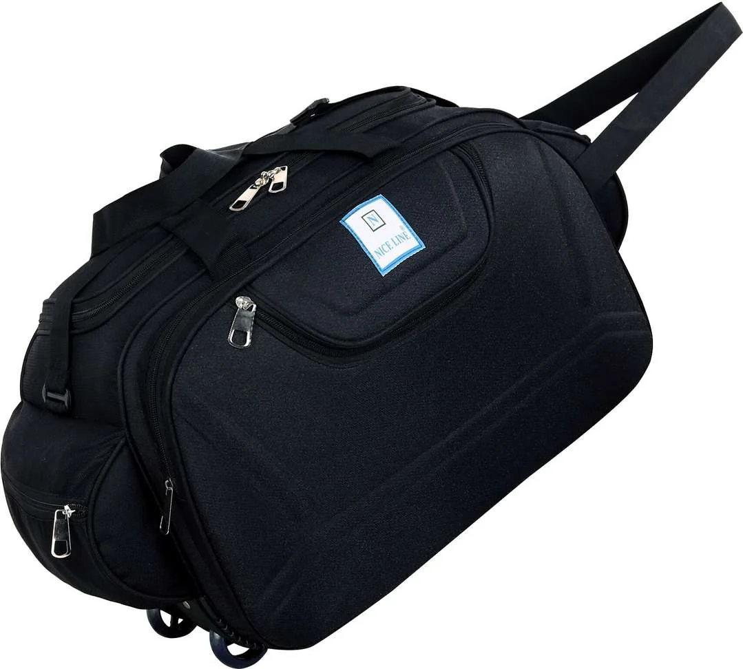 (Expandable) 65 L Duffle Bag With Roller Wheels For Men & Women - Blue - Regular Capacity Duffel With Wheels (Strolley)(Expandable) 65 L Duffle Bag With Roller Wheels For Men & Women - Blue - Regular Capacity Duffel With Wheels (Strolley)