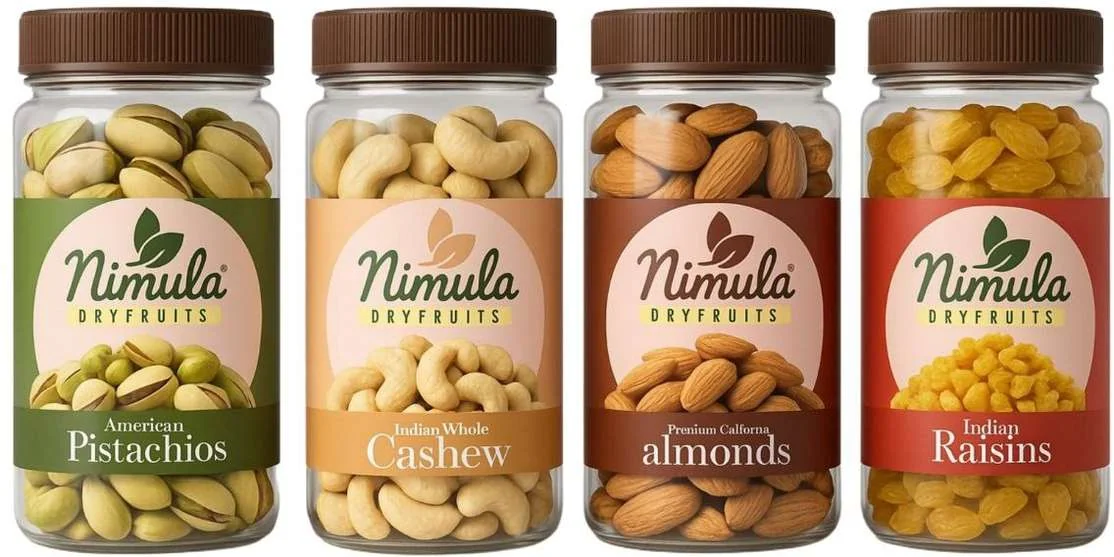 nimula Dry Fruits Combo offer pack of 4 badam kaju kishmish pista (400g) Almonds, Cashews, Raisins, Pistachiosnimula Dry Fruits Combo offer pack of 4 badam kaju kishmish pista (400g) Almonds, Cashews, Raisins, Pistachios