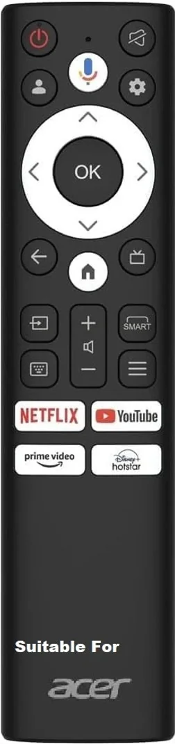 SANDYY Remote Control Compatible (without Voice) Acer Smart Led Tv Remote Controller