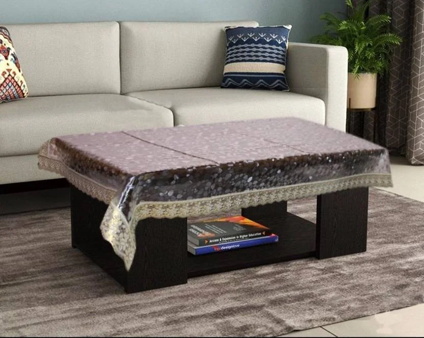 BL Enterprises Embroidered 4 Seater Table Cover  (Gold, Plastic)