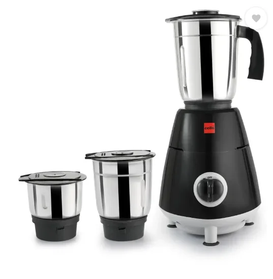 cello Trion 550 W Mixer Grinder  (Trion Neo, Unbreakable Jars, Copper Motor | 3 Jars | Black)