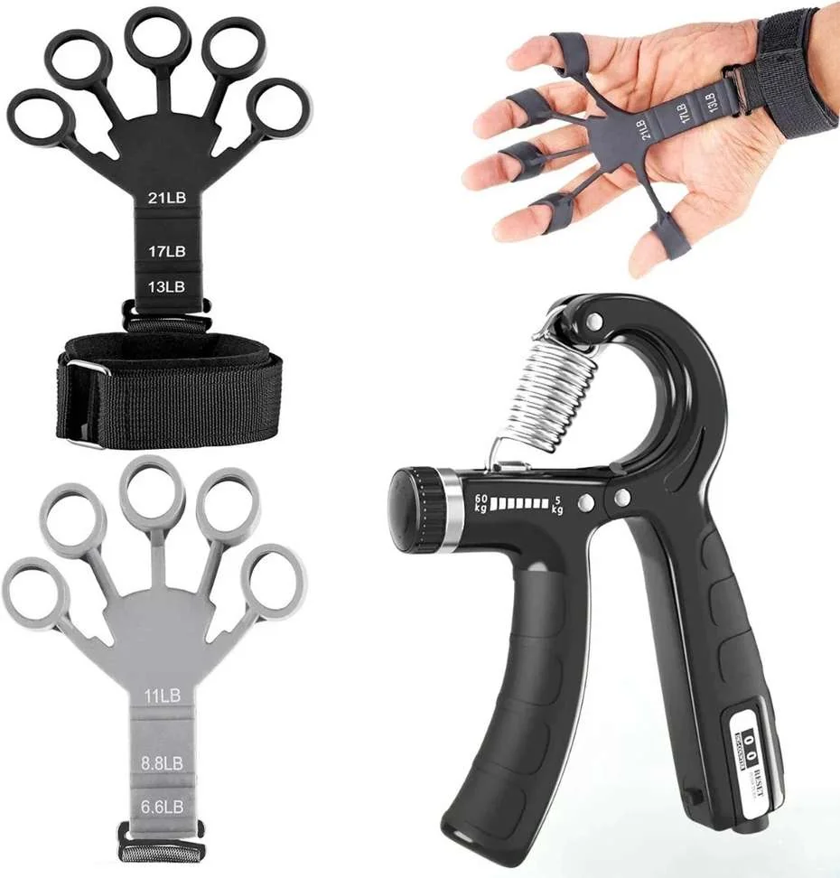 AJRO DEAL Hand Power Gripper & Finger Resistance Band for Muscle Build & Injury Recovery Hand Grip/Fitness Grip - Buy AJRO DEAL Hand Power Gripper & Finger Resistance Band for Muscle Build & Injury Recovery Hand Grip/Fitness Grip Online at Best Prices in India - Sports & Fitness | Shopsy.in