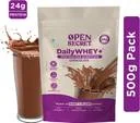 OPEN SECRET 0.5 kg India's 1st Whey+ Protein Powder - Complete Protein with Whey and Plant Protein Blends  (500 g, Chocolate)