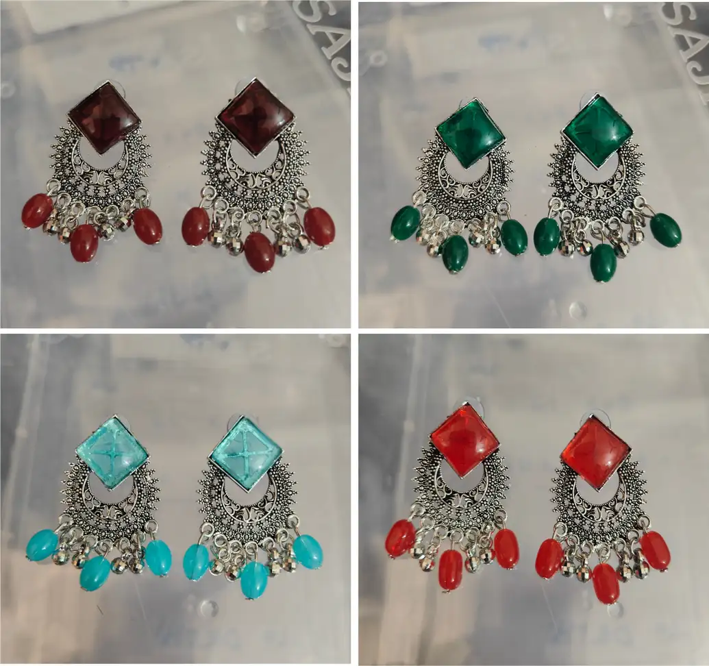 Crystal Alloy Drops & Danglers, Jhumki Earring, Chandbali Earring, Stud Earring