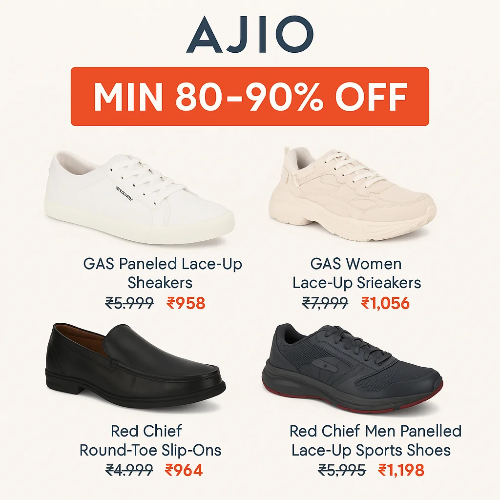 Flash Sale: 50% to 70% Off on Footwear