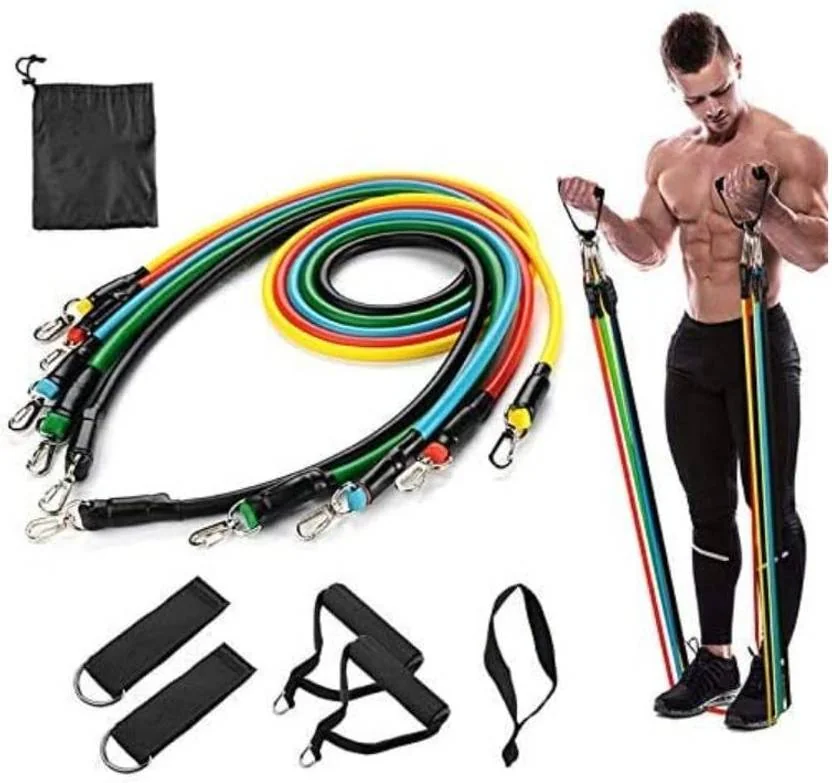 Fitness Scout Resistance Bands 5 PCS Stretching,Therapy,Home Workout Toning Tube Resistance Tube Resistance Tube (Multicolor)
