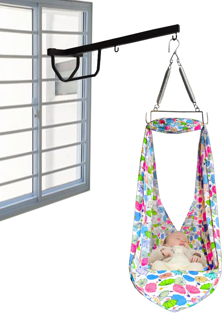 VParents Chunky Baby Swing Cradle with Spring and metal window cradle hanger