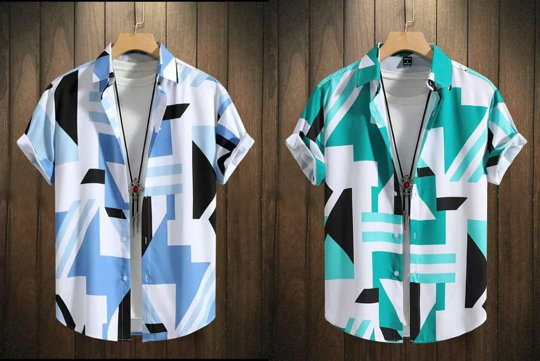 Men Printed Casual Multicolor Shirt