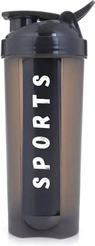 SUKHCHAIN 700 ml Plastic Shaker  (Pack of 1, Black)