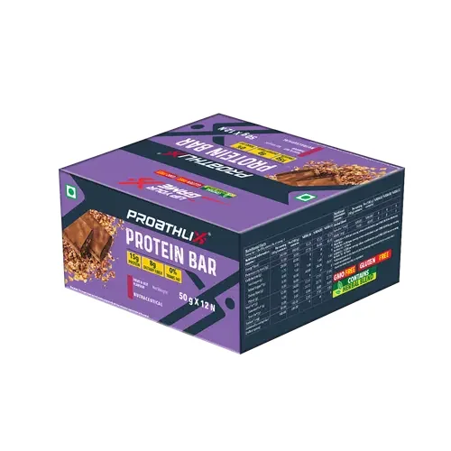 Proathlix Protein Bar 50G (Fruit & Nut, Pack of 12) | Energy Bar | Full of Vitamins & Minerals | Herbal Blend…