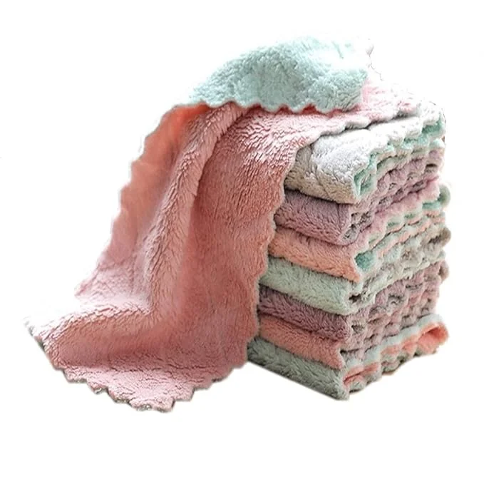 SynSo Microfiber Cloth - Pack of 4 - Soft Highly Absorbent Cleaning Rags, Lint Free - Microfiber Towels for Cars, House, Kitchen, Window (25 x 25 cm)