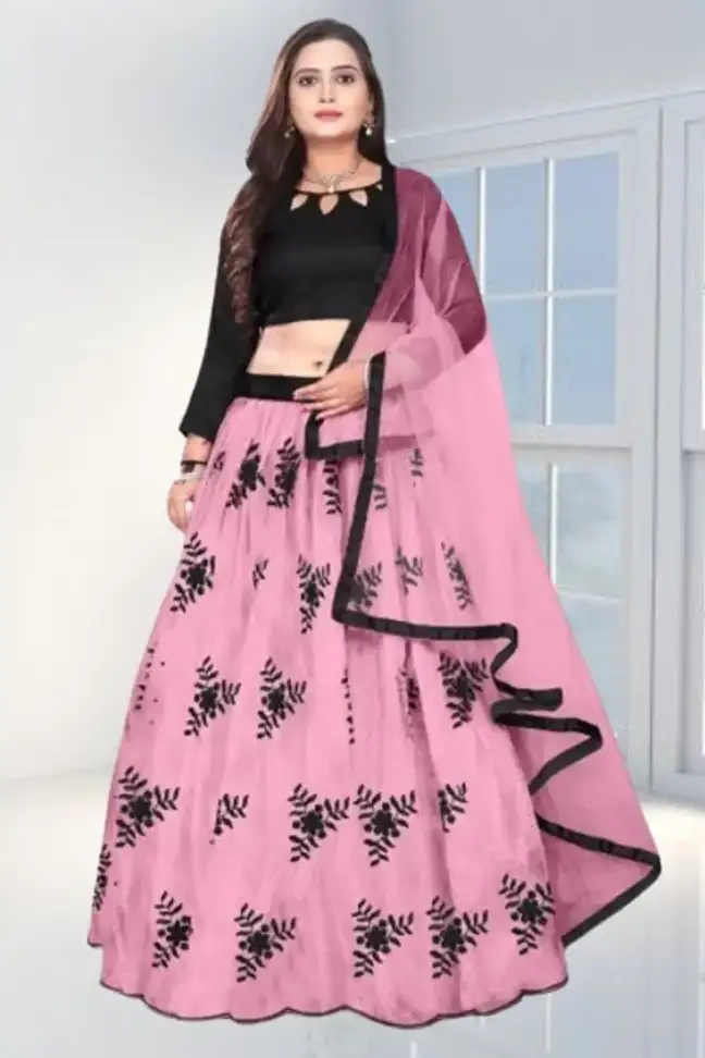 Semi Stitched Lehenga Choli (Grey)
