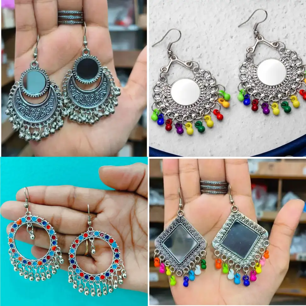Alloy Chandbali Earring, Hoop Earring, Earring Set