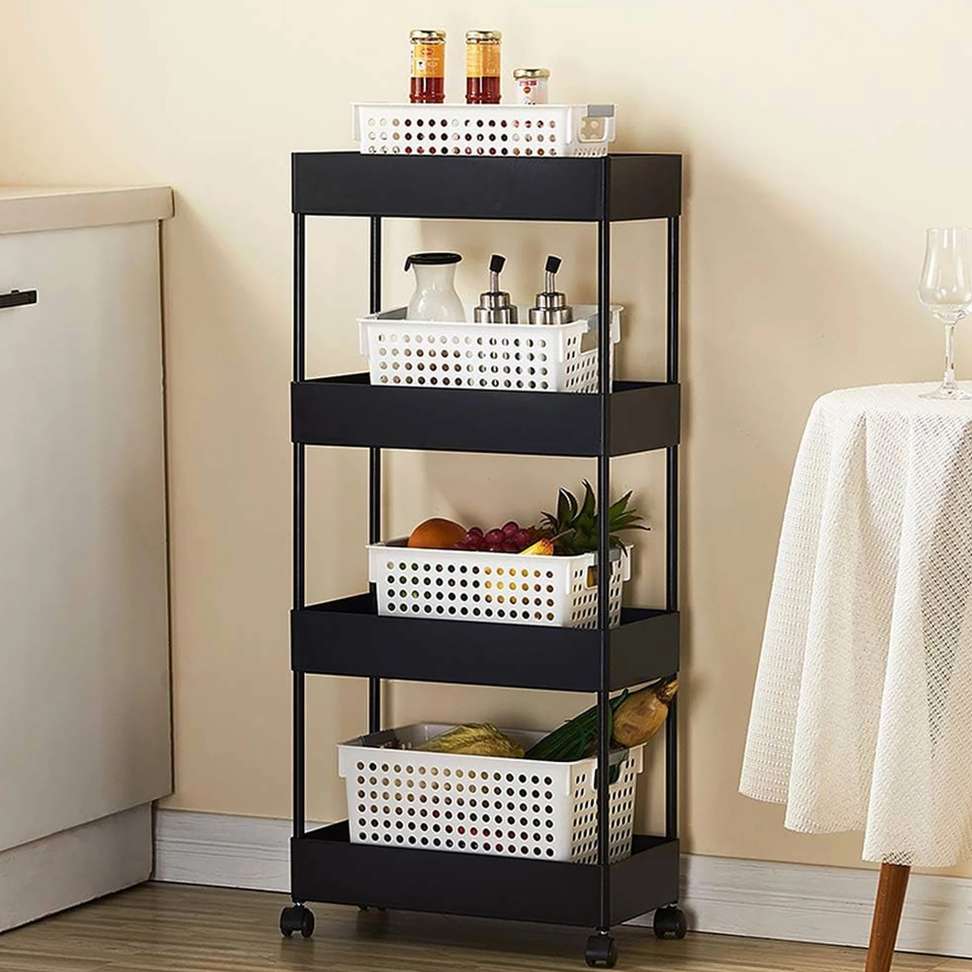 Multipurpose 4 Layer Portable Modern Plastic Fruit & Vegetable Basket Fruits/Vegetables Kitchen RackMultipurpose 4 Layer Portable Modern Plastic Fruit & Vegetable Basket Fruits/Vegetables Kitchen Rack
